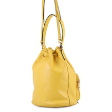 Load image into Gallery viewer, PRADA Duet 2way Bag Yellow1BH038 Calf Leather Saffiano LeatherLeather
