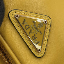 将图像加载到图库查看器中，PRADA Duet 2way Bag Yellow1BH038 Calf Leather Saffiano LeatherLeather
