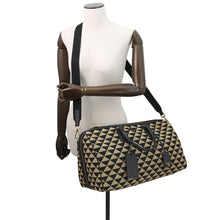 Load image into Gallery viewer, PRADA Symbol EmbroideryFabric Travel Bag Beige/Black2VC034 Canvas Saffiano LeatherLeather
