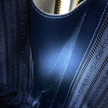 Load image into Gallery viewer, PRADA Symbol EmbroideryFabric Travel Bag Beige/Black2VC034 Canvas Saffiano LeatherLeather
