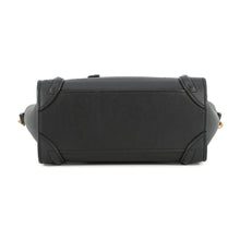 将图像加载到图库查看器中，CELINE Luggage Shopper Tote Black168243 Leather Size Nano
