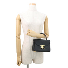 Load image into Gallery viewer, CELINE Teen Nino Shoulder Bag Black118113 Calf Leather

