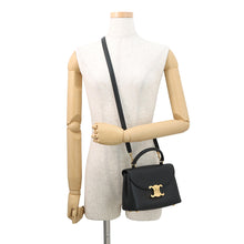 Load image into Gallery viewer, CELINE Teen Nino Shoulder Bag Black118113 Calf Leather
