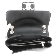 将图像加载到图库查看器中，CELINE Victoire Chain Shoulder Bag Black115853 Calf Leather Size Medium
