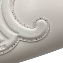 将图像加载到图库查看器中，CELINE Cuir Triomphe Shoulder Bag White198153 Leather
