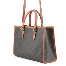 Load image into Gallery viewer, CELINE Triomphe Horizontal Cabas Tote Tan199742 PVC Leather Size Mini
