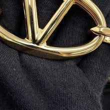 Load image into Gallery viewer, Valentino Garavani V Logo Moon Chain Handbag Black Leather
