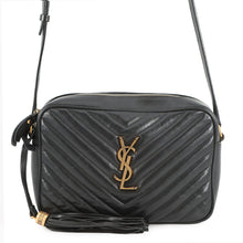 将图像加载到图库查看器中，SAINT LAURENT PARIS Roux camera bag Black612544 Leather
