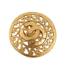 将图像加载到图库查看器中，CHANEL CC Logo Brooch Gold Gold Plated

