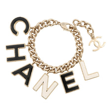 Load image into Gallery viewer, CHANEL Logo Bracelet Gold/BlackAB8724 Gold Plated
