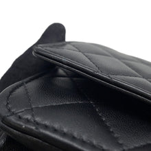 将图像加载到图库查看器中，CHANEL Pearl Chain Wallet BlackAP2579 Lambskin
