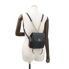 Load image into Gallery viewer, GUCCI GG Marmont Backpack Black528129 Leather
