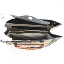 将图像加载到图库查看器中，GUCCI Diana Tote Bag Black/Beige678842 Leather Size Large
