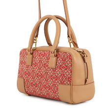 将图像加载到图库查看器中，LOEWE Amazona Anagram Warm Desert/RedA039N07X03 Calf Leather Canvas Size 23
