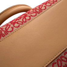 将图像加载到图库查看器中，LOEWE Amazona Anagram Warm Desert/RedA039N07X03 Calf Leather Canvas Size 23
