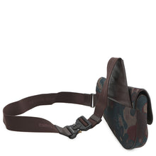 将图像加载到图库查看器中，Dior Peter Doyck collaboration camouflage saddlebag Brown Canvas Leather
