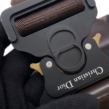 将图像加载到图库查看器中，Dior Peter Doyck collaboration camouflage saddlebag Brown Canvas Leather
