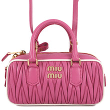 将图像加载到图库查看器中，MIUMIU Arcadi Matelasse 2-way Bag Pink5BB142 Leather
