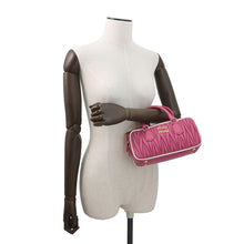 Load image into Gallery viewer, MIUMIU Arcadi Matelasse 2-way Bag Pink5BB142 Leather
