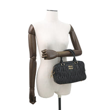 Load image into Gallery viewer, MIUMIU Arcadi Matelasse 2-way Bag Black5BB124 Leather
