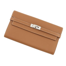 将图像加载到图库查看器中，HERMES Kelly wallet long Gold Epsom

