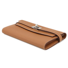 将图像加载到图库查看器中，HERMES Kelly wallet long Gold Epsom
