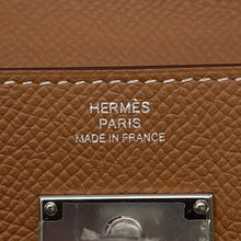 将图像加载到图库查看器中，HERMES Kelly wallet long Gold Epsom
