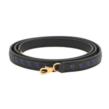 将图像加载到图库查看器中，HERMES Bandouliere Tracery Strap Black/Blue Encre Epsom
