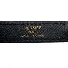将图像加载到图库查看器中，HERMES Bandouliere Tracery Strap Black/Blue Encre Epsom

