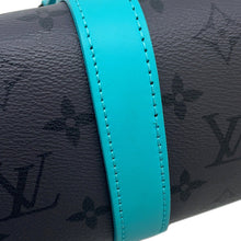 将图像加载到图库查看器中，LOUIS VUITTON Keepall Bandouliere Turquoise/NoirM11645 Monogram Eclipse Reverse Size 25
