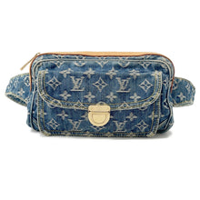 将图像加载到图库查看器中，LOUIS VUITTON Bumbag Blue/YellowM95347 Monogram Denim
