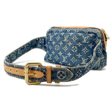 将图像加载到图库查看器中，LOUIS VUITTON Bumbag Blue/YellowM95347 Monogram Denim
