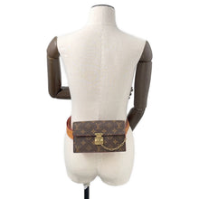 将图像加载到图库查看器中，LOUIS VUITTON SPadlock belt pouch BrownM44667 Monogram Size PM
