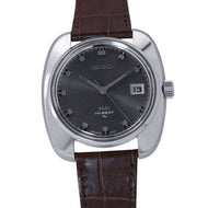SEIKO King Seiko Hi-Beat W37mm Stainless Steel Leather Gray Dial4502-8000