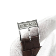 将图像加载到图库查看器中，SEIKO King Seiko Chronometer W36mm Stainless Steel Leather Silver Dial4420-9990

