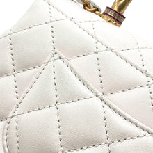 将图像加载到图库查看器中，CHANEL Matelasse Coco Handle Top Handle 2-Way Handbag 2025 Model with Matelasse Design Accessories WhiteAS2215 Lambskin Size XXS
