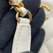 将图像加载到图库查看器中，CHANEL Matelasse Coco Handle Top Handle 2-Way Handbag 2025 Model with Matelasse Design Accessories WhiteAS2215 Lambskin Size XXS
