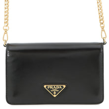 将图像加载到图库查看器中，PRADA ChainShoulder Black1BD350 Leather
