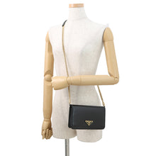 将图像加载到图库查看器中，PRADA ChainShoulder Black1BD350 Leather
