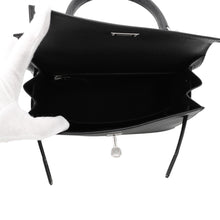 Load image into Gallery viewer, HERMES Kelly Sellier Black Epsom Size 25
