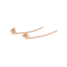 将图像加载到图库查看器中，TIFFANY&amp;Co. T-Wire Bar Earrings62271876 18K Pink Gold
