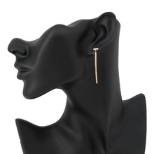 将图像加载到图库查看器中，TIFFANY&amp;Co. T-Wire Bar Earrings62271876 18K Pink Gold
