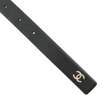 将图像加载到图库查看器中，CHANEL CC Logo Belt BlackAAB177 Leather Size 80/32
