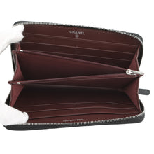 将图像加载到图库查看器中，CHANEL Matelasse Zip Around Chozai Cloth BlackAP0242 Caviar Leather
