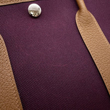 将图像加载到图库查看器中，HERMES Garden Party Cassis/Halzan Toile Officier Negonda Leather Size TPM
