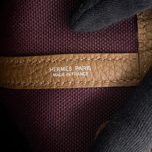 将图像加载到图库查看器中，HERMES Garden Party Cassis/Halzan Toile Officier Negonda Leather Size TPM
