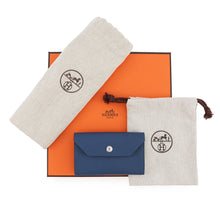 将图像加载到图库查看器中，HERMES Kelly Pocket 18 blue navy Epsom
