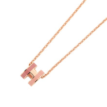将图像加载到图库查看器中，HERMES Pop Ash Necklace Rocabar Beauty Size Mini Pink Lacquer Gold Plated
