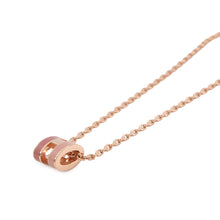 将图像加载到图库查看器中，HERMES Pop Ash Necklace Rocabar Beauty Size Mini Pink Lacquer Gold Plated
