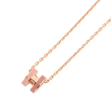将图像加载到图库查看器中，HERMES Pop Ash Necklace Rocabar Beauty Size Mini Pink Lacquer Gold Plated

